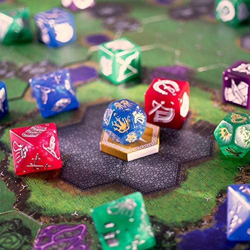 Wiz Dice - Dice Wars: Heroes Of Polyhedra - Tabletop Strategy Board Game For 2-4 Players With Illustrated Cards, Miscellaneous Dice Set And A Large Modular Hex Grid - Ages 14 And Up - 11 X 10 X 4 #TOP1