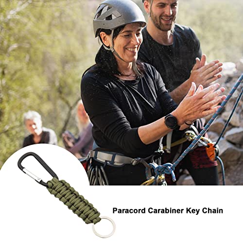 LERECA - Chaveiro Paracord com Mosquetão - Cordão para Chave - Homens e Mulheres - Caminhadas, Acamp
