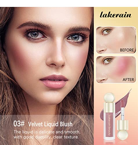 Meicoly Matte Dewy Liquid Blush,Super Natural Cream Blush Stick For Cheeks,Silky Smooth Soft Pinch Long-Lasting Waterproof And Sweat Proof Blush Makeup,Cruelty-Free,03,Hope,Cheery #TOP1