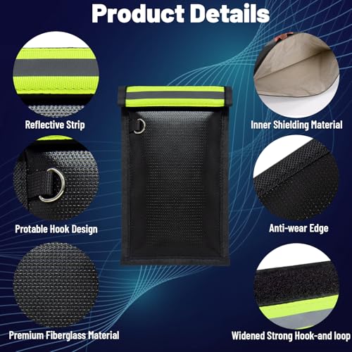 Image of 2 Pack Military Grade Faraday Bags for Phones & Car Keys, Anti-Tracking Anti-Theft Signal Blocking Pouch, Faraday Key Fob Protector