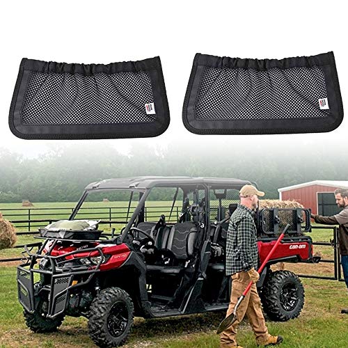 KEMIMOTO UTV Rear Backrest Storage Nets Compatible with Can Am De...