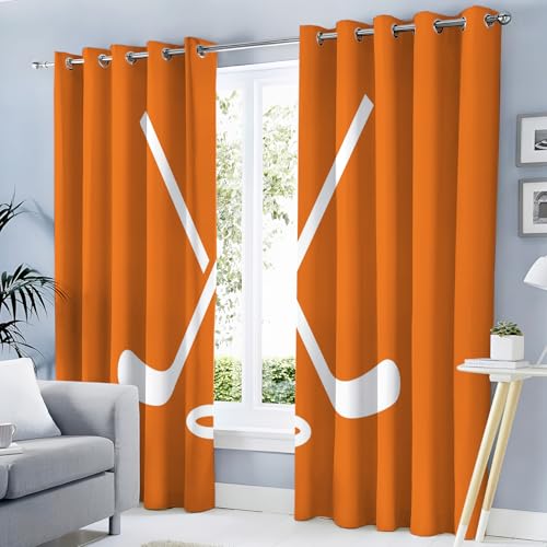 Rideau illustration de chauve-souris orange style graphique - 4