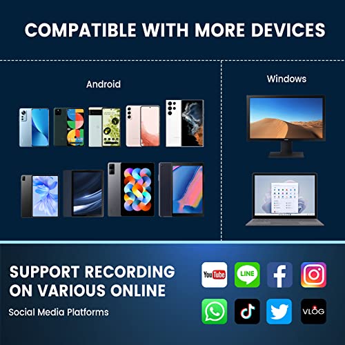 Miogren Wireless Lavalier Microphone For Type-C Phone With Charging Case Wireless Clip On Microphones Noise Reduction Plug-Play Wireless Microphones For Video Recording Vlog Interview #TOP5