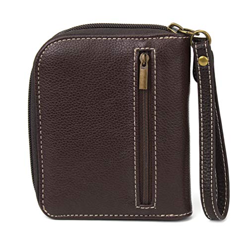 Image of CHALA Zip Around Wallet, Wristlet, 8 Credit Card Slots, Sturdy Pu Leather - Lion - Indigo
