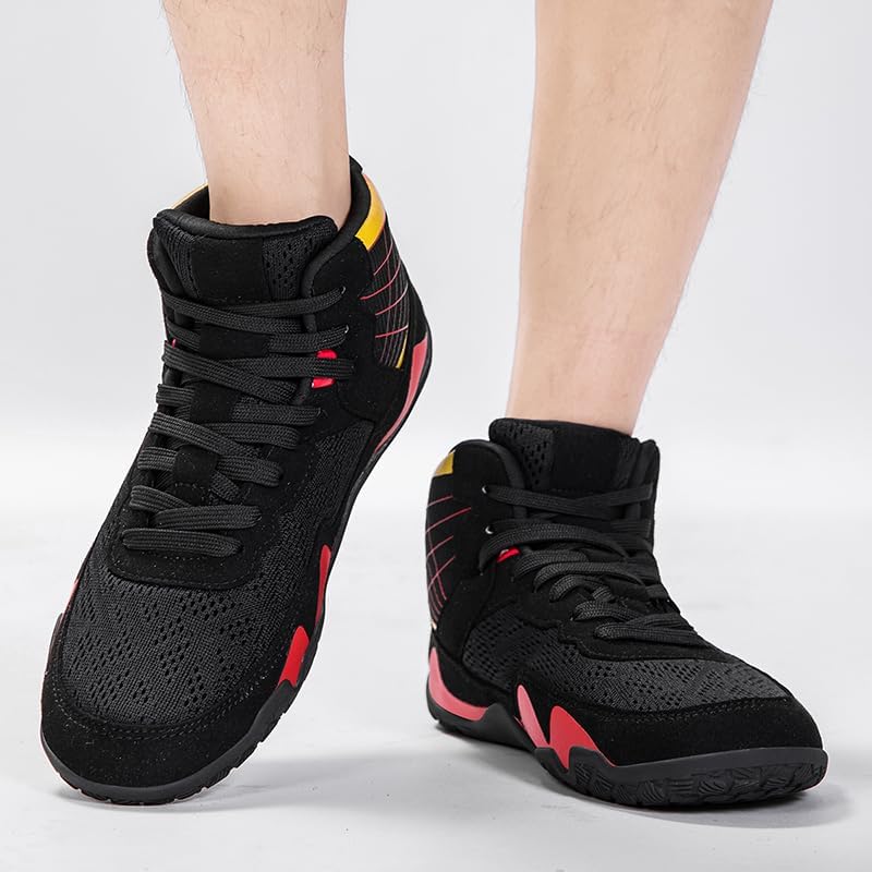 Boxing Shoes for Men Women Wrestling & Weightlifting Shoes for Powerlifting, Breathable Lightweight Training for Men, Youth