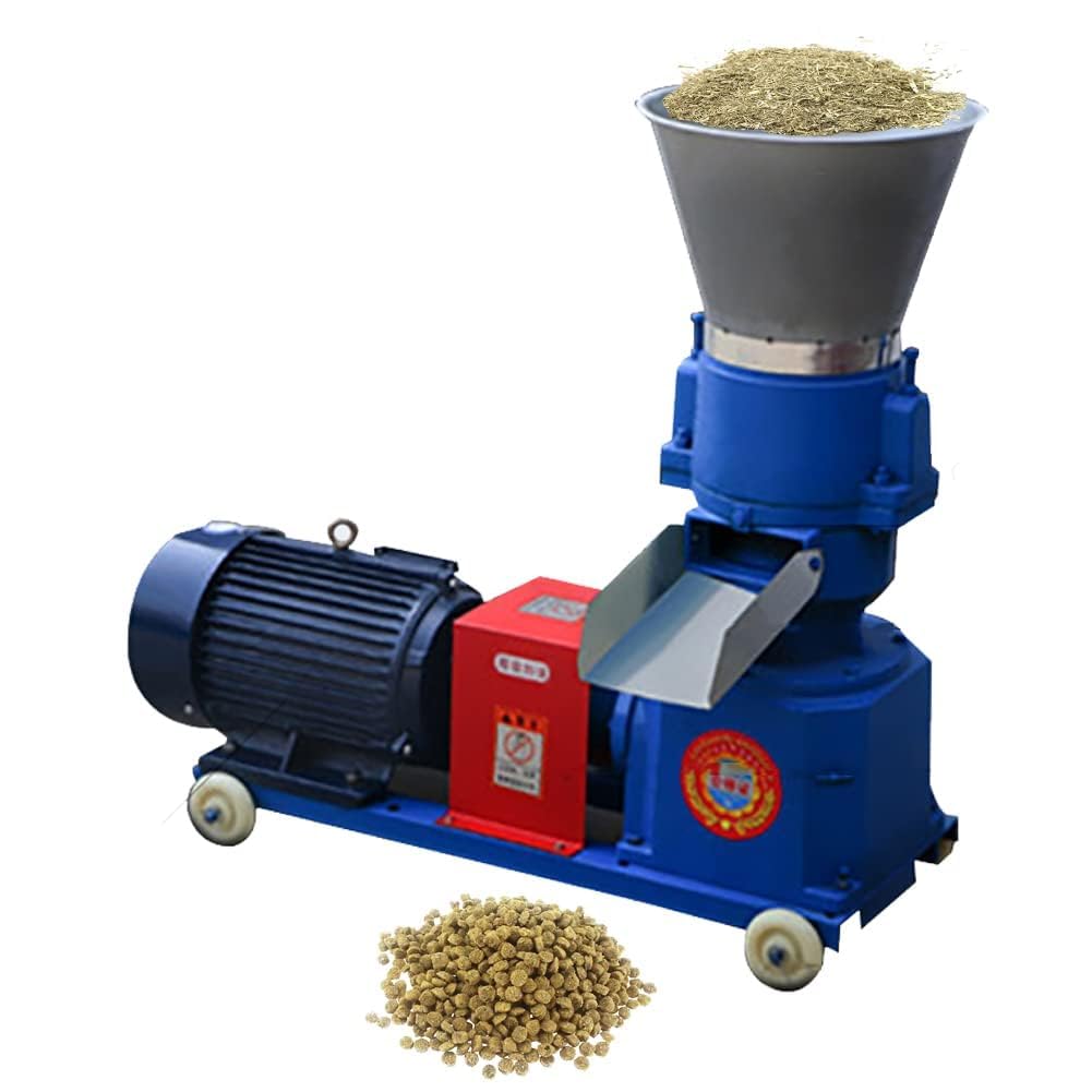 Macchina per pellet di legno, Motore di rame puro, Uscita 4.5kw, Processi 0,3 tonnellate all'ora, Efficiente produttore di pellet di cibo per cani