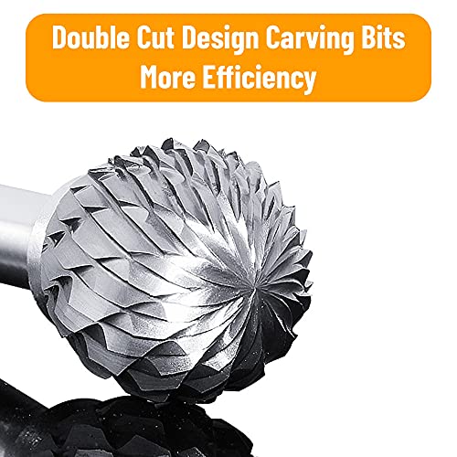 Double Cut Carbide Burr Set Compatible with Dremel Rotary Tool - Image 2