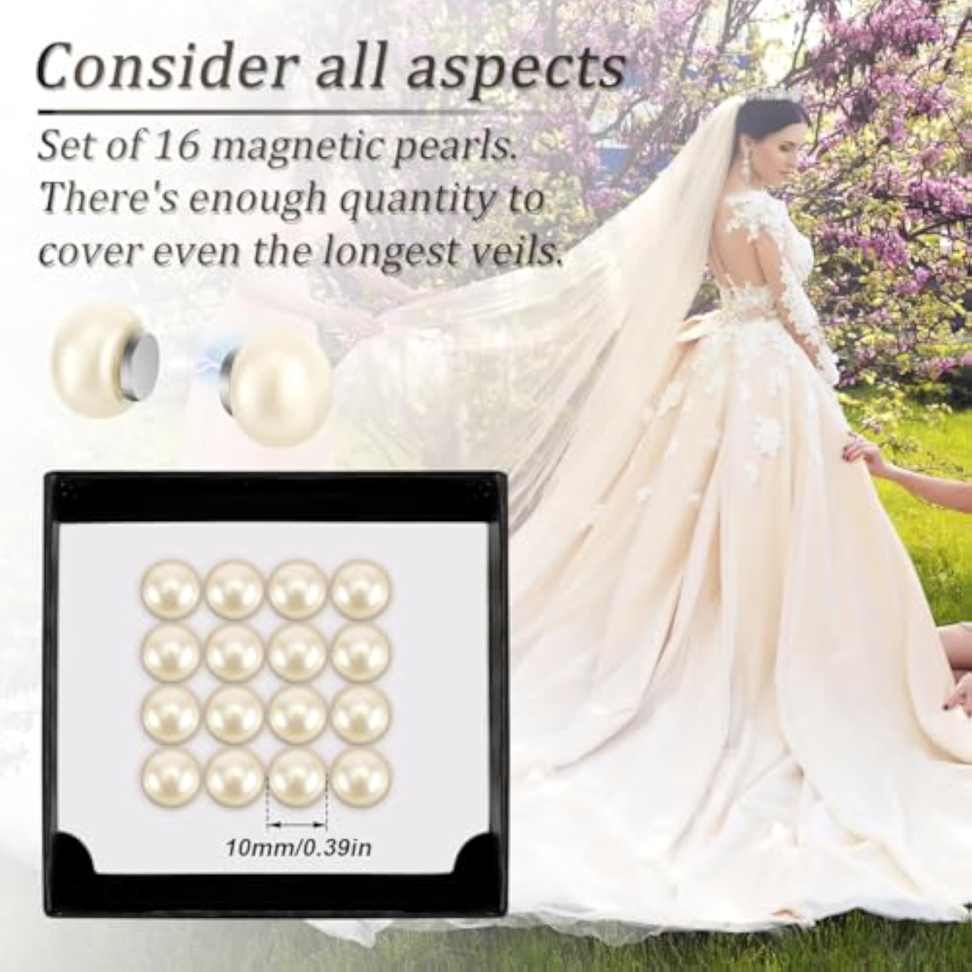 16pcs Wedding Veil Weights with Gift Box