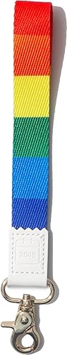 DQL Wrist Lanyard for ID Badges, Cute Key ID Badge Holder, Hand Wristlet Lanyard Keychain Holder (Rainbow 1)