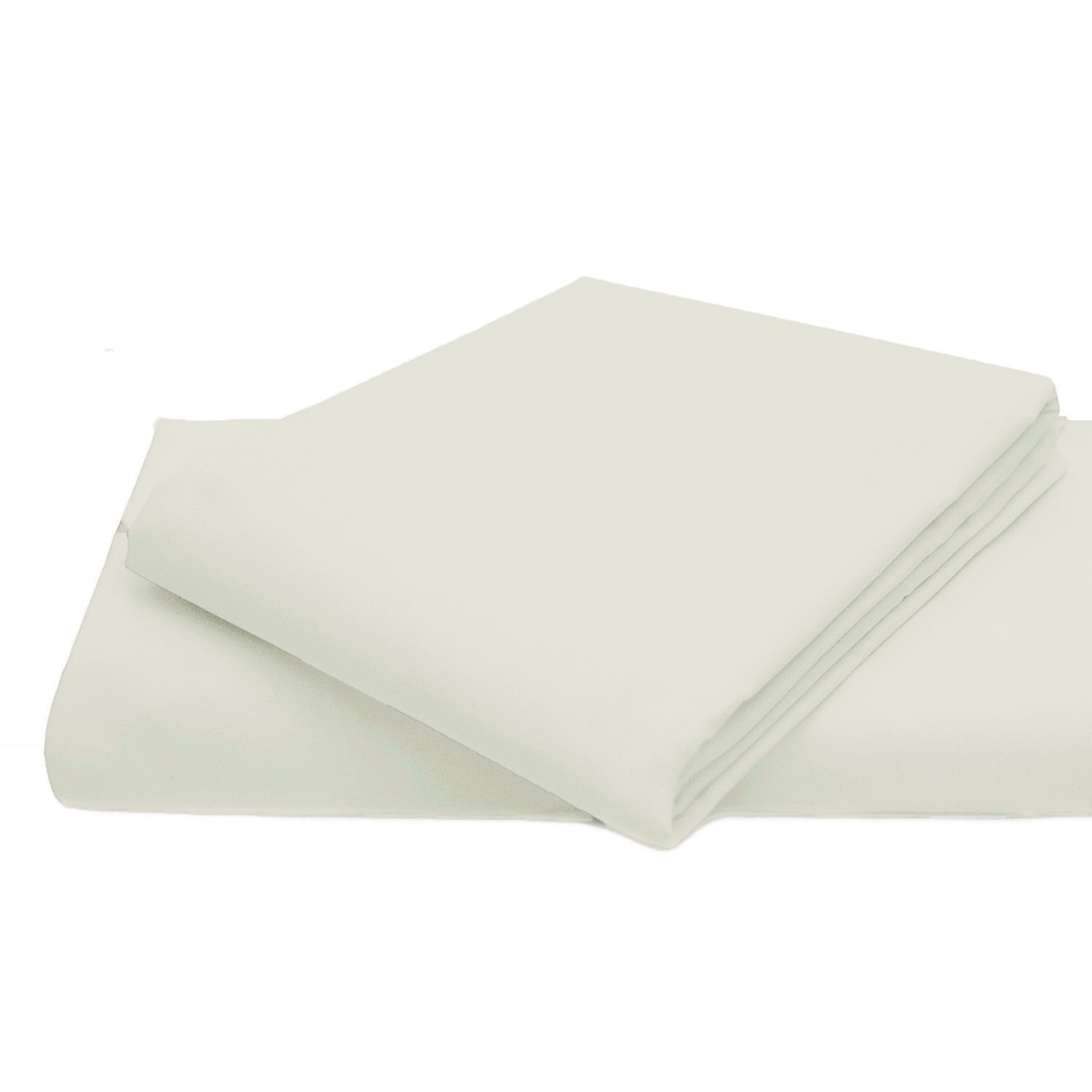 AmigoZone Cotton Percale Easy Care Polycotton Flat Sheet (Cream, King)
