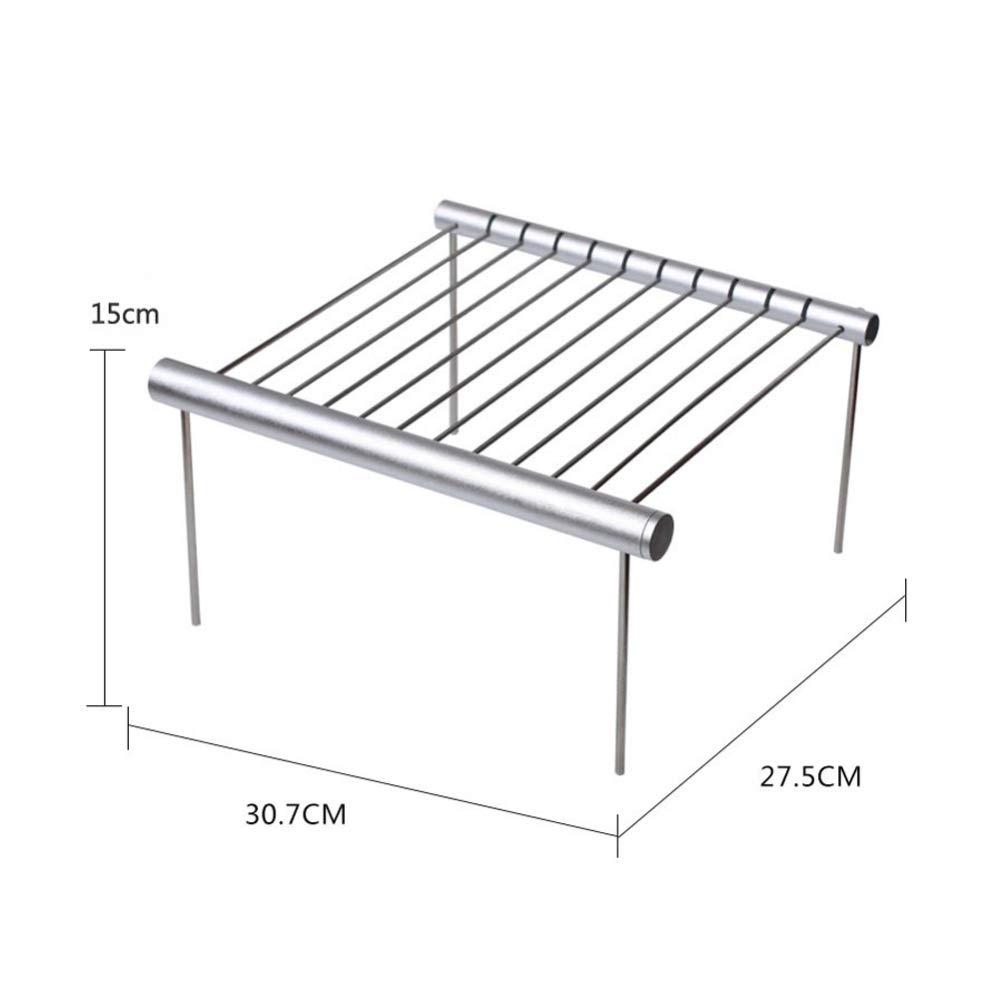Barbecue Grill Carbone Portatile, Barbecue Grill Pieghevole in Acciaio Inox per 3-5 Persone, Utensile Barbecue BBQ Pieghevole per Cucina All'aperto, Picnic, Campeggio