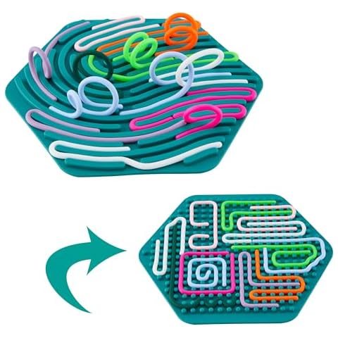 HELLO PAPAYA Sensory Activity Board,Silicone Fidget Toy for Calming, Stress, Anxiety,ADHD& Autism,with Portable Bag ,for Travel Activities for Kids & Adults Cover