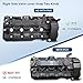 MITZONE N62 Valve Covers Set with Gaskets & Bolts Compatible with 2004-2010 BMW X5 550i 545i 650i 745i 745Li 750Li 4.4L 4.8L V8 Replace 11127522159 11127563474
