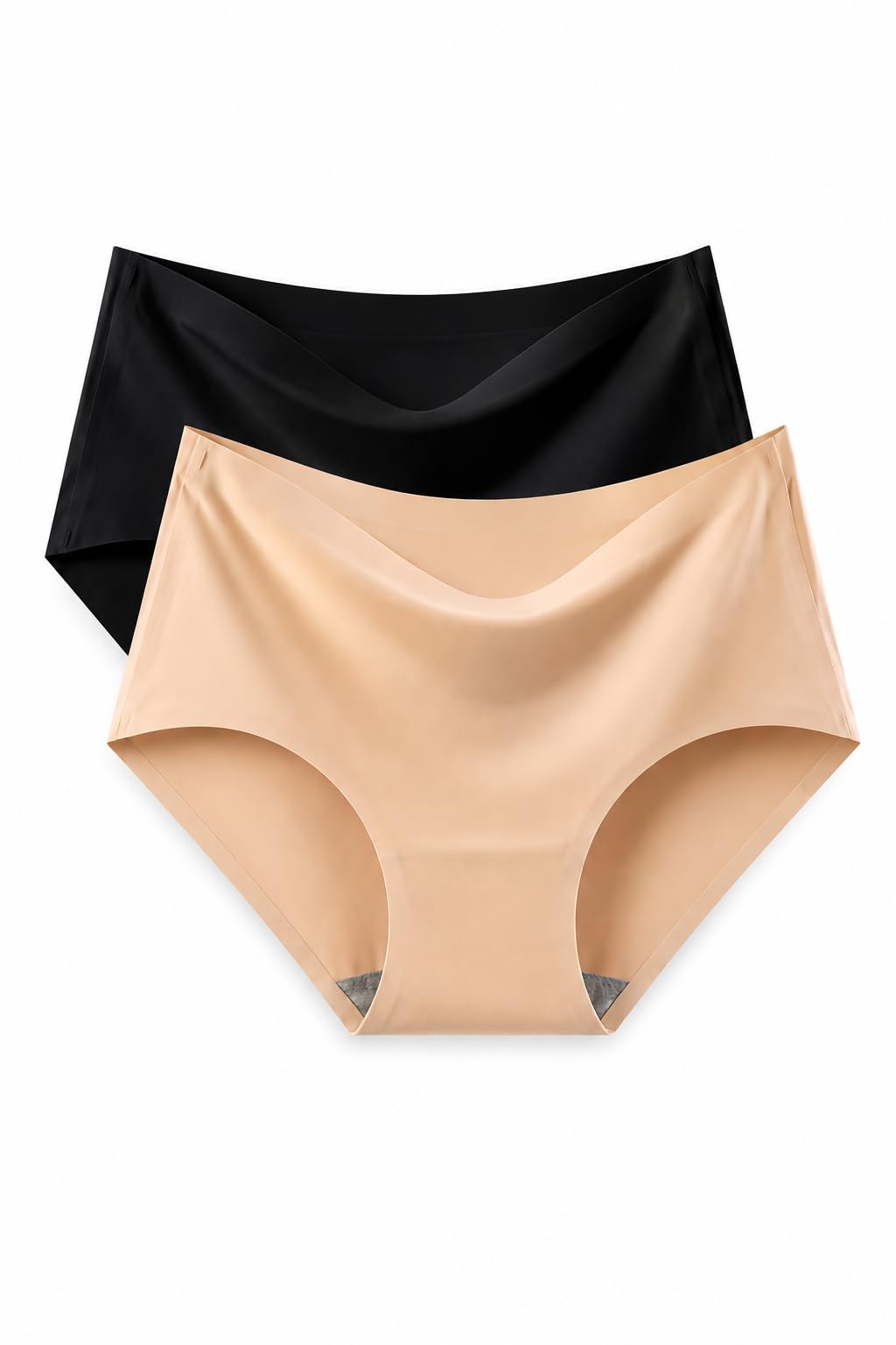 Klra Club Women’s Seamless Ice Silk Hipster Panties – Soft Breathable No-Show Underwear for Women, Stretch Comfortable Briefs (Multicolor) Pack of 2-picture-15