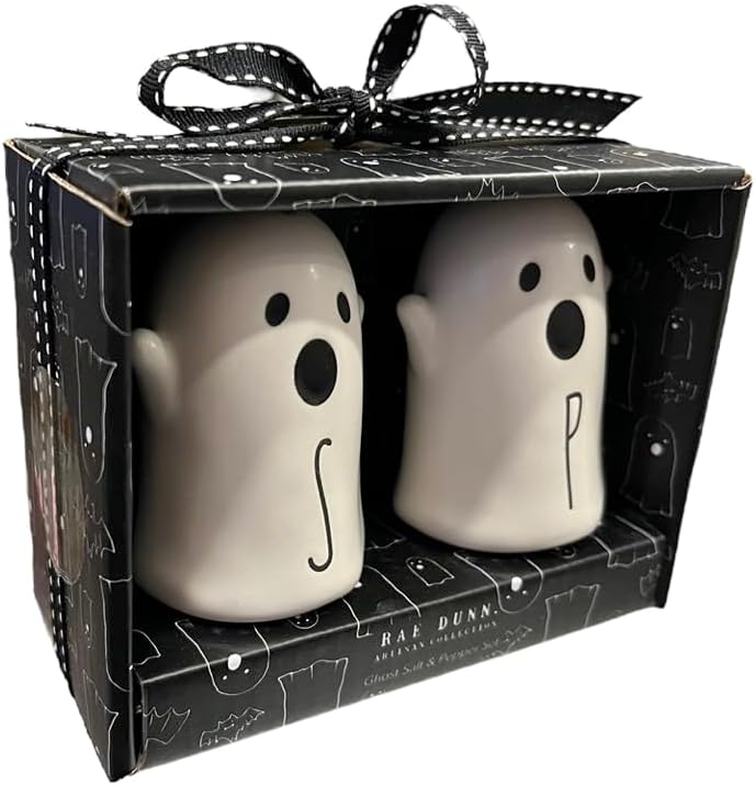 Rae Dunn Halloween Ghost Salt and Pepper Shakers