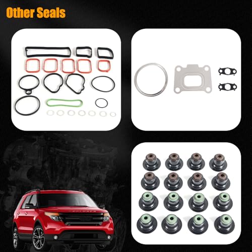 Image of AUCERAMIC Cylinder Head Gasket Set Fit for 2013-2018 Ford Focus Escape Fusion Edge Explorer Taurus Special Service Police Sedan for Lincoln MKC MKT MKZ 2.0L L4 HS54997 VS50730