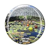 Missouri America Aimant de réfrigérateur 3D Jardin botanique Saint Louis Souvenir en verre de cristal souvenir de voyage collection cadeau maison cuisine décoration