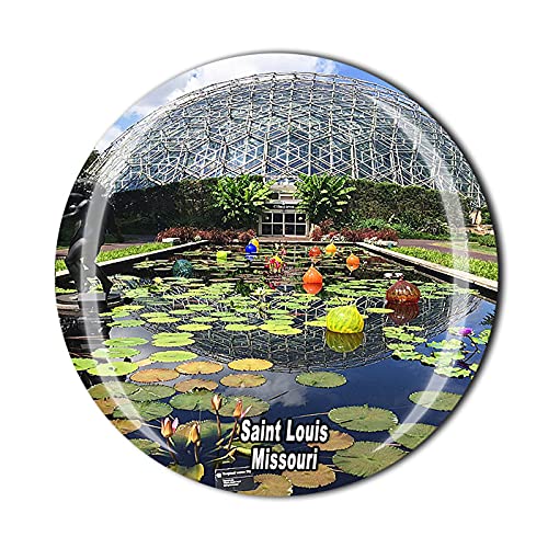 Wedare Magnet SouvenirMissouri America 3D Botanical Garden Saint Louis Fridge Crystal Glass Travel Collection Gift Home Kitchen Decoration