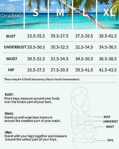 Charmo Ruched Maternity Bathing Suits Bikini High Waisted Pregnancy Swimsuit Push Up Swimwear L Dark Red thumb #5