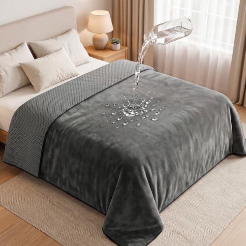 HezzLuv Manta Impermeable para Perros 152x203cm, Manta Lavable de Franela