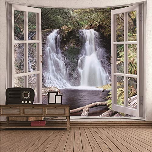 Décor mur extérieur paysage cascade pour rénovation murale rapide