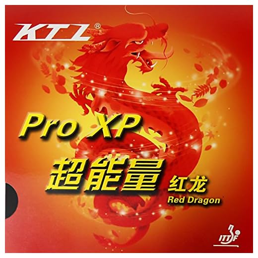 KTL Pro XP Red Dragon Pips-in Table Tennis (Ping Pong) Rubber With Sponge (black, 1.5mm)