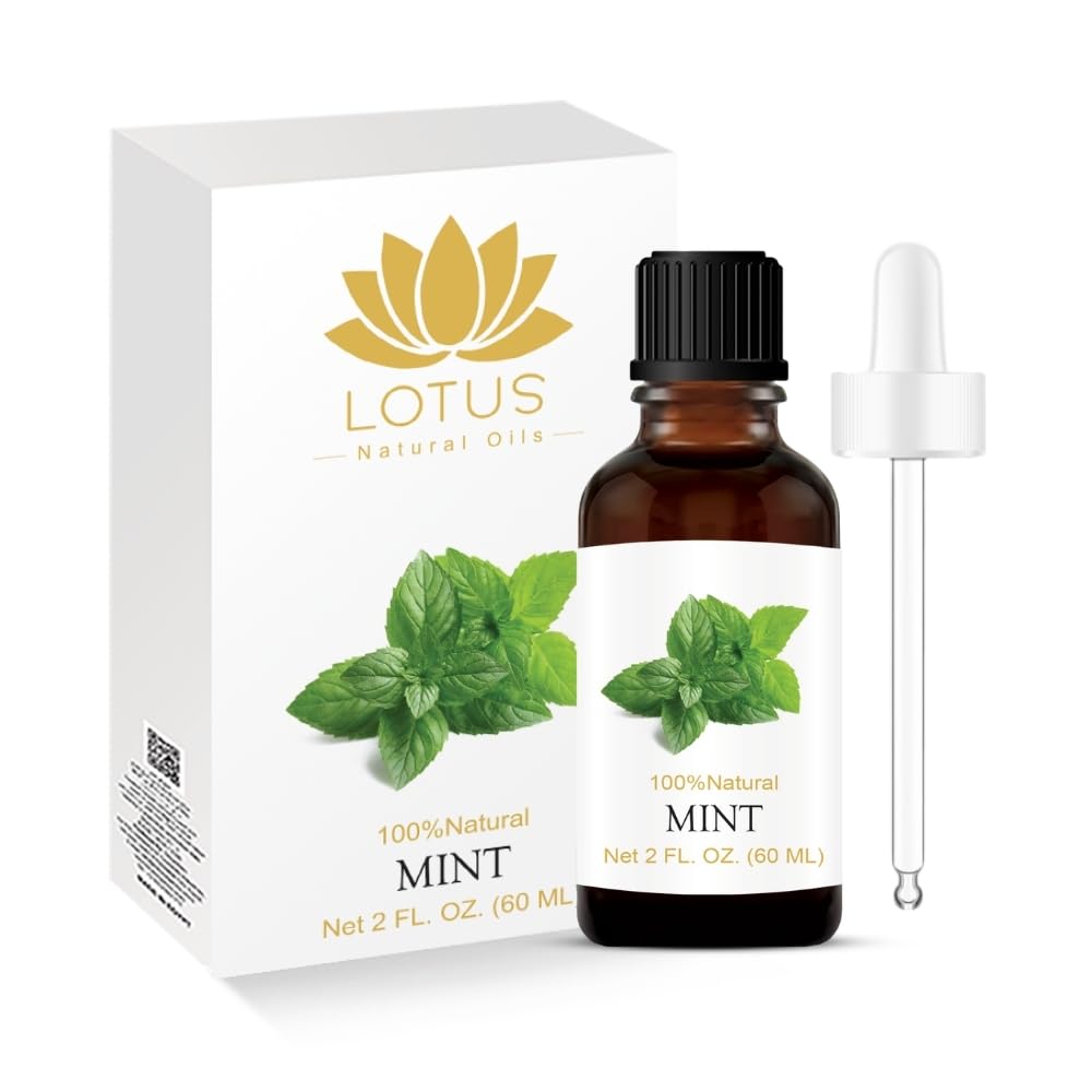 Lotus Natural Mint Oil With Dropper 100% Natural-60 Ml