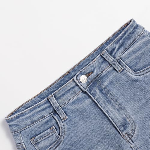 Women's High Elasticity Tight Fitting Split Denim Long Skirt, Fashionable and Classic Denim Long Skir3