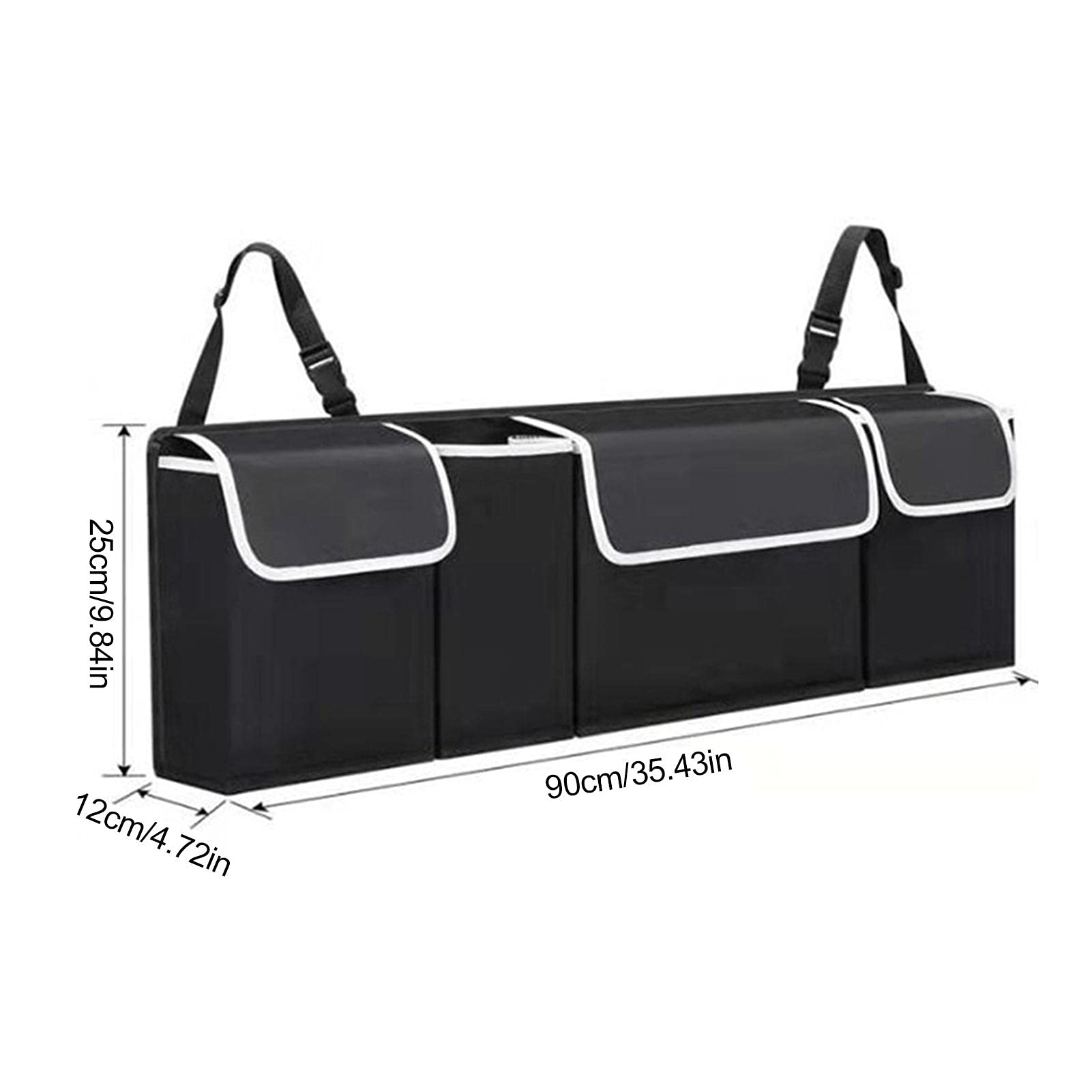 N/A/A /A Car Trunk Organizer, Car Trunk Organizer Collapsible Backseat, Backseat Trunk Organizer for SUV & Car - Hanging Organizer Foldable Cargo Storage Bag