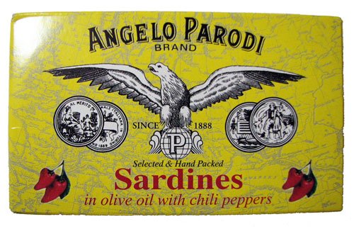 Angelo Parodi Portugese Sardines in Olive Oil with Chili Peppers 120 Grm Tin