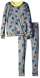 Cuddl Duds Big Boys' Justice League Climatesmart Essential Poly 2-Piece Set
