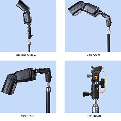 Suporte de suporte de flash, suporte de suporte de flash tipo E de liga de alumínio, adequado para f