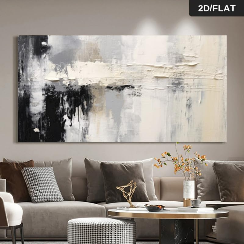 AEXOIO Moderne abstrakte Wandkunst, geeignet für Wohn- und Schlafzimmer – übergroßes, rahmenloses Leinwandbild, minimalistisch-abstrakt 100x200cm/39x79in
