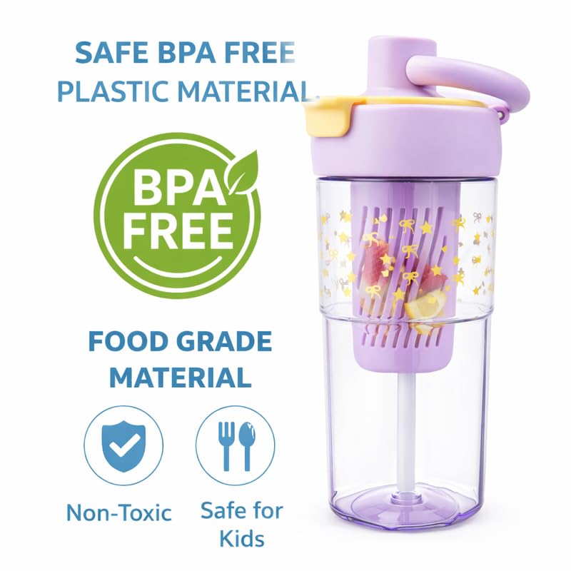 Image of Raawan 750ml Kids Water Bottle with Detachable Food Infuser | BPA-Free, Food Grade & Leakproof | Freezer & Fridge Safe | Durable & Stylish School Bottle