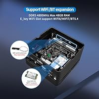 CWWK X86-P6 N355 Mini PC Pocket-NAS, 4 Bay M.2 NVMe Mini Computer mit 2 x i226-V 2.5GbE LAN, Micro PC Barebone DDR5 NO RAM/SSD/OS, Support WiFi7/BT5.4 Expandable, 2-Display, USB3.2 – Ansicht 5