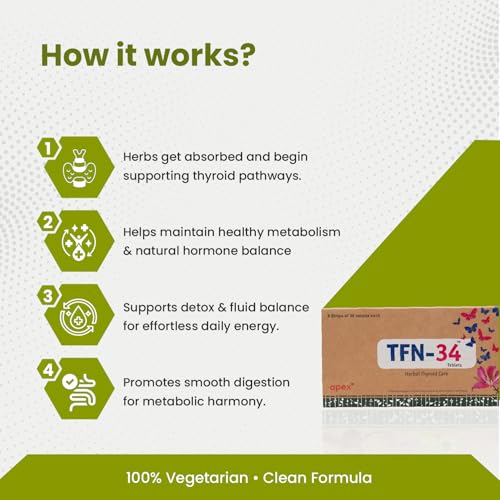 Image of Green Milk TFN 34 Tablets | Ayurvedic Thyroid & Metabolic Wellness Supplement | Supports Thyroid Balance, Hormonal Harmony & Healthy Metabolism | Helps Maintain Energy, Weight Balance & Daily Vitality | Herbal Thyroid Care Formula | 5x30 Tablets