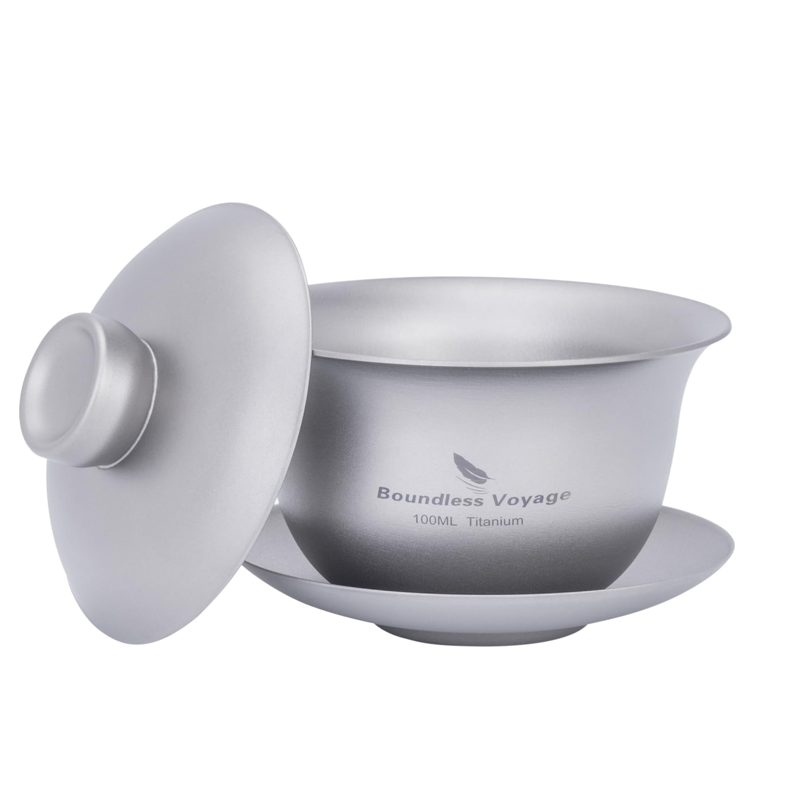 Boundless Voyage Titan Doppelwandige Teetasse Chinesische Traditionelle Teeschale Kung Fu Gaiwan Anti-Schuppen Tee Set Ti3143D