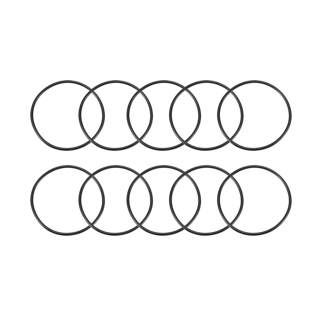 Sourcingmap Nitrile Rubber O-Rings 78mm OD 72mm ID 3mm Width, Metric Sealing Gasket, Pack of 10