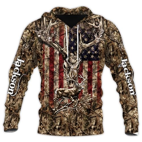 Image of PriAmi Custom Camo Hoodie for Women, 3D Pullover Hunting Sweater Gift
