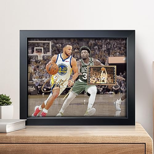 Sufenvera Signed Stephen Curry Memorabilia Film Photo Collage,Stephen Curry Picture Framed Poster Gifts For Basketball Fans On Birthday/Christmas/Valentine'S Day 10X8 Inches thumb #1