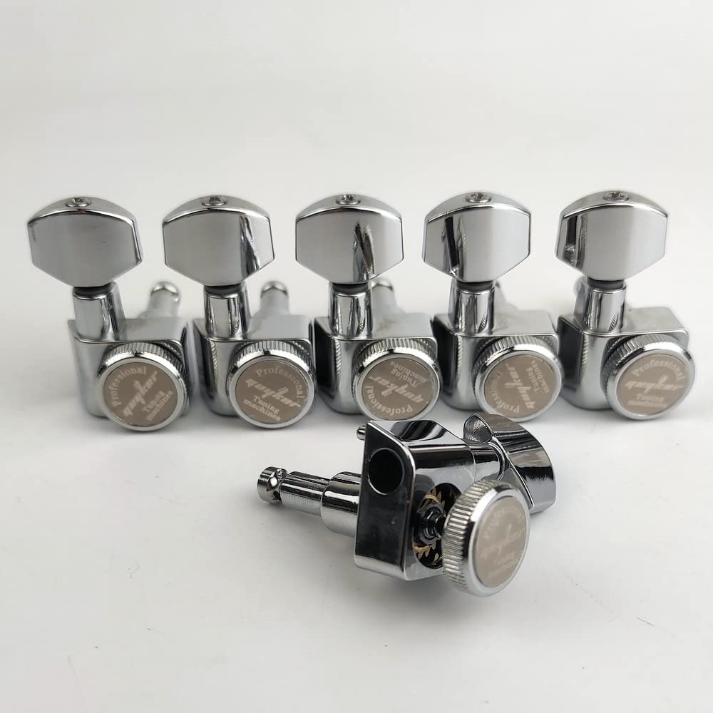 Accordatore Di Chitarra Sintonizzatori di bloccaggio della chitarra (6 mano destra) 1:16 Blocco blocco Stringa Stazione Sigillata Tuning Key Pegs Teste Machine Set Sostituzione Accordatore Per Chitarr