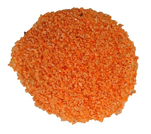 Image of Maalavya Sugar Size Crystal Sand for Home and Garden Decor, Aquarium Substrate (Orange, 950 Grams)