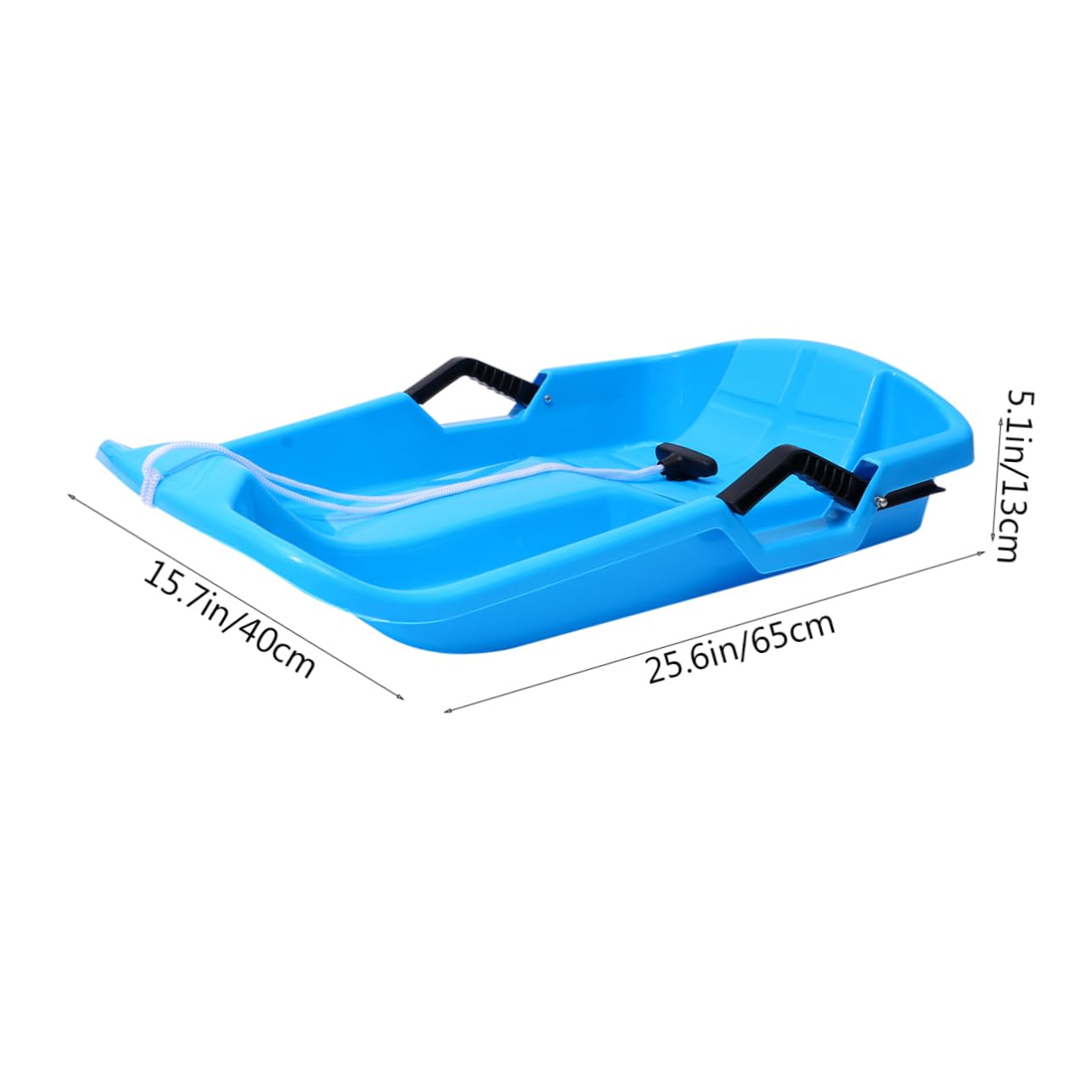 HANABASS Durable Plastic Snow Sled for Adults Outdoor Winter Slider for Lightweight for All Ages Random Accessories Included