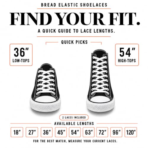 Image of Bread Elastic Shoelaces - Tie Once, Slip On Convenience - Premium Stretch Laces for Boots, Running Shoes, and Everyday Wear