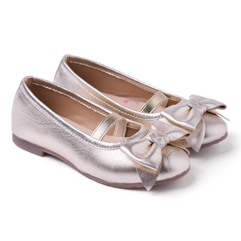 GIOSEPPO Majengo Mary Jane Flat, Gold, 8.5 UK Child