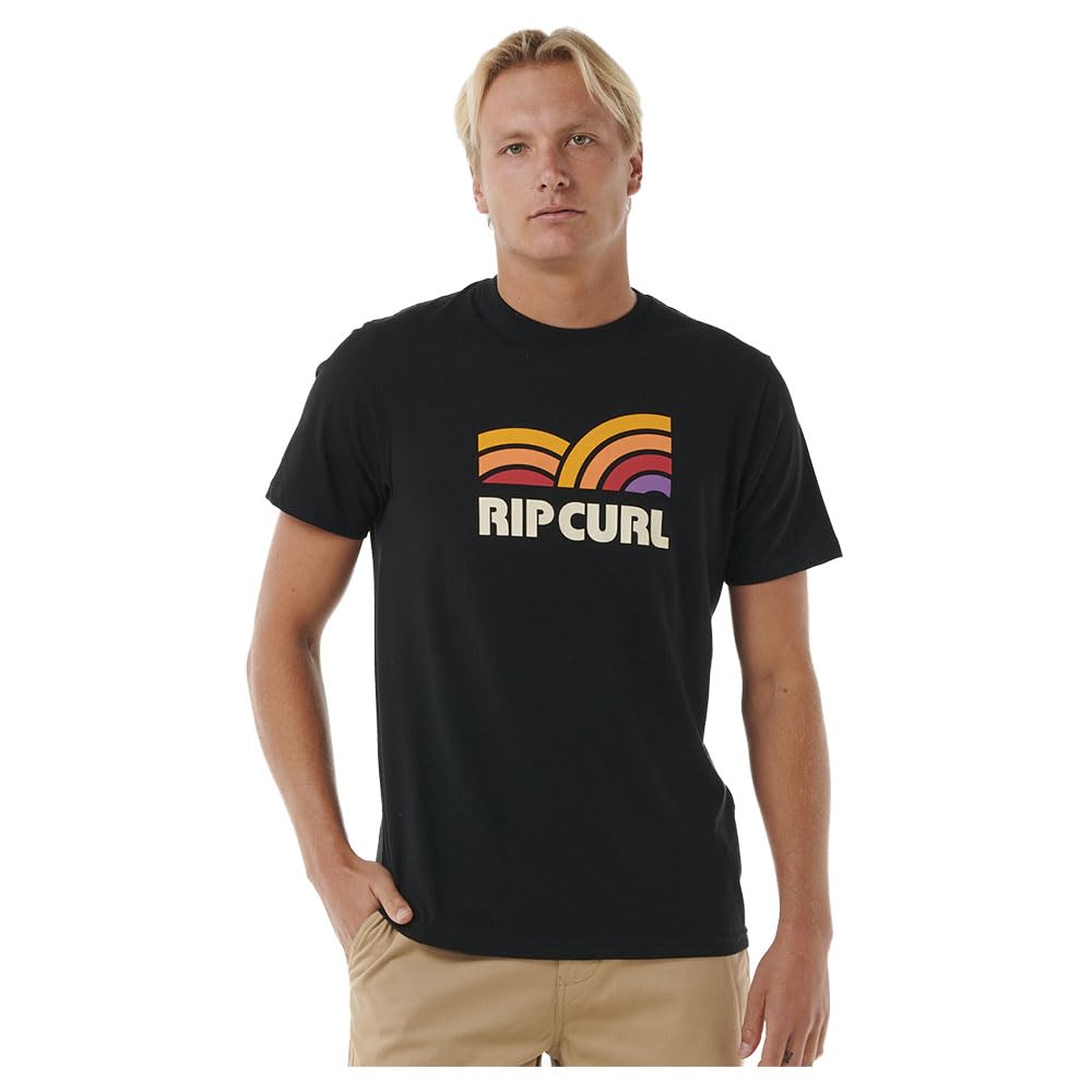 Rip Curl Men's Black Surf Revival Capture Tee T Shirt Top