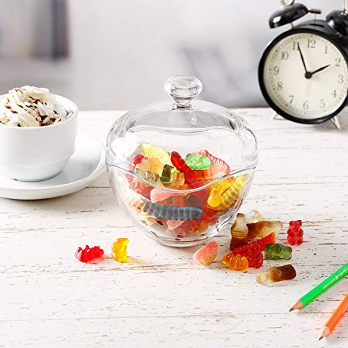 Candy Jars for Candy Buffet, Candy Dish with Lid, Glass Bowl and Food Storage Container, Decorative Cookie Jars, Apothecary Jars