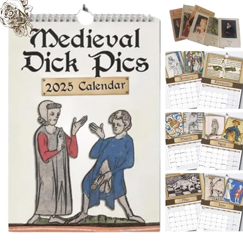 enseak Medieval Dick Pics,medieval Dick Pics Calendar,medieval Dick Pics 2025 Calendar,funny Rude Calendars 2025,medieval Dick Pic Calendar,12 Monthly Wall Calendar 2025, Wall Art Calendar Gifts