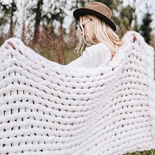 BBPM Chunky Knit Throw Merino Wool Blanket...