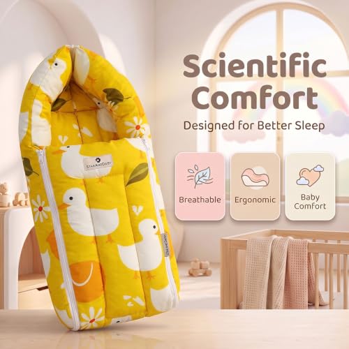 Image of StarAndDaisy 3 in 1 Baby Sleeping Bag for New Born, Baby Bedding Set, Washable & Foldable Cotton Design Godari, Toddlers Bed, Baby Bedding, Baby Mattress, Cradle Bed.